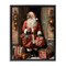 Stupell Industries Santa Claus on Doorstep Floating Frame, design by Jo Moulton